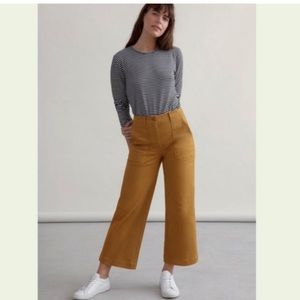Everlane wide leg crop in ochre